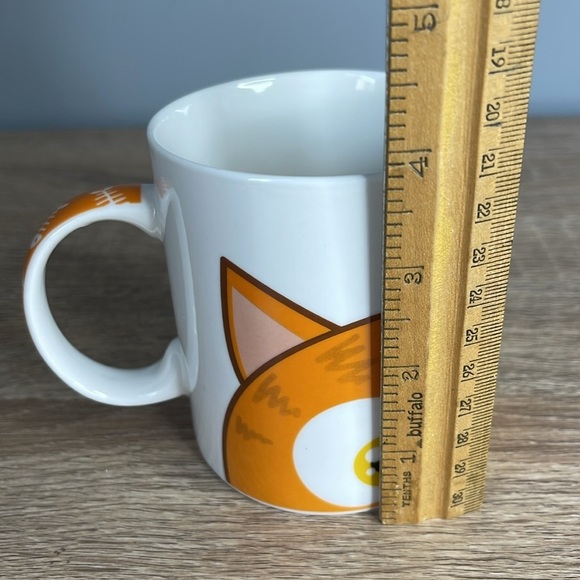 Bottoms Up Orange Cat Mug Side and Bottom Graphic Standard Coffee Tea 10oz - Picture 7 of 9